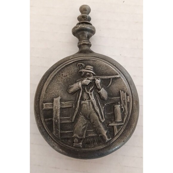 German Munich Vintage Metal Snuff Bottle Kunst und Bier Gibt's Allhier RARE - Picture 2 of 9